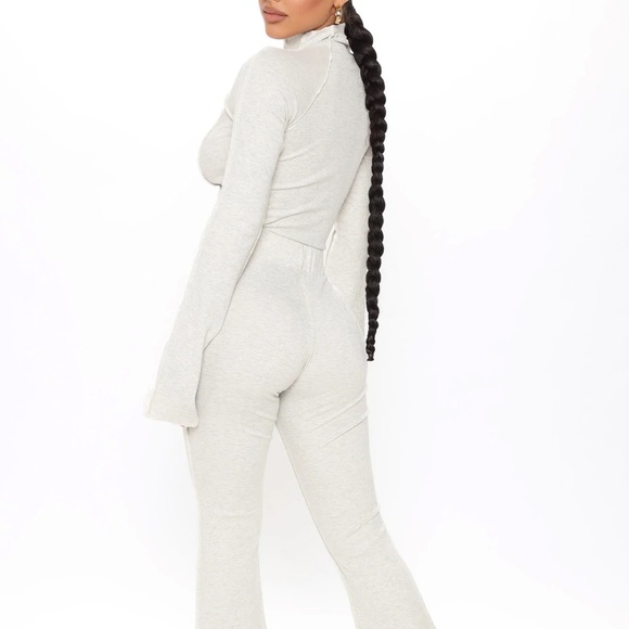 FASHION NOVA Heather Grey Matching Set - Picture 3 of 4